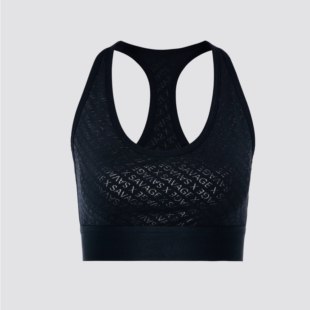 Black Caviar Savage X Monogram Flow High-Waist Legging Lineup Sports Bra Set - Picture 10 of 16